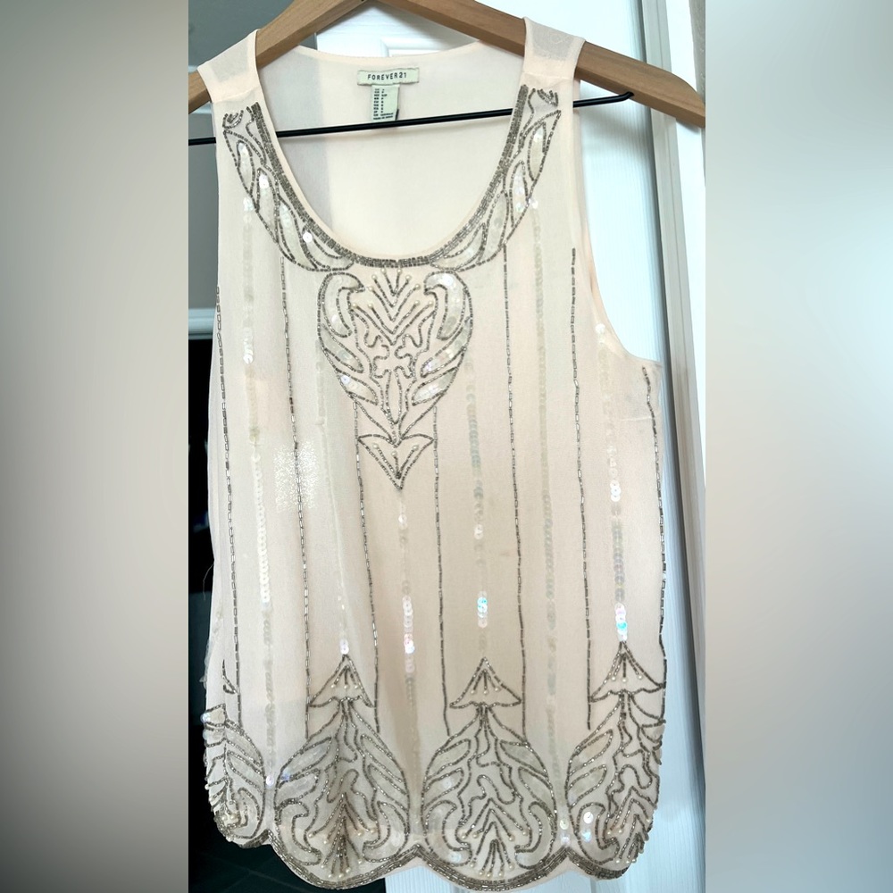 Vintage-looking sequin shirt!